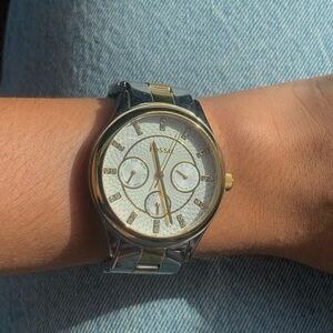 Fossil Two-Tone Gold and Silver Watch